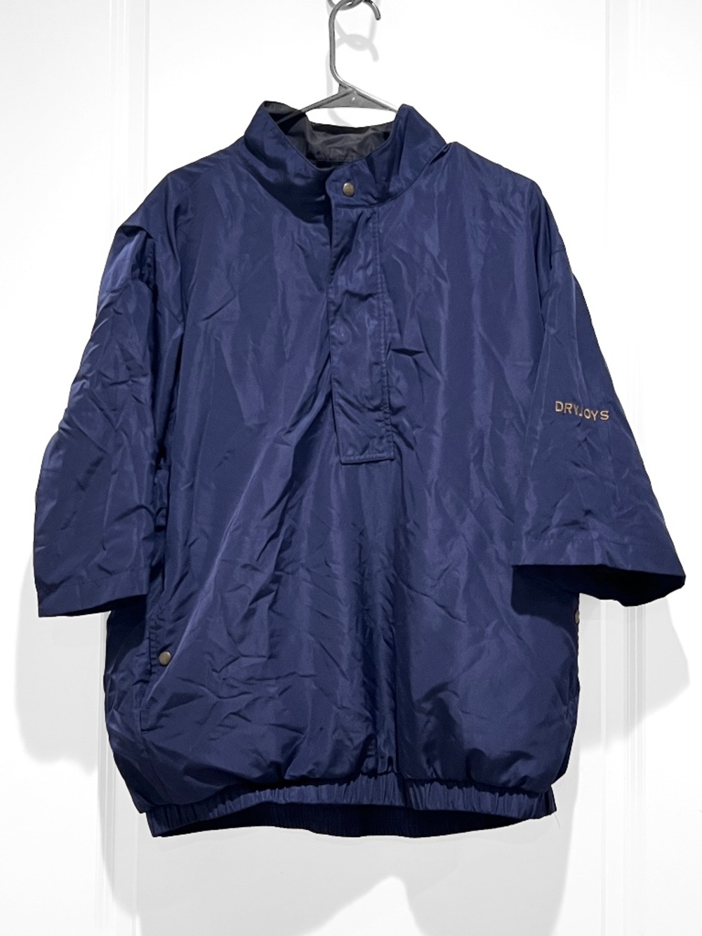 FootJoy DryJoys Pullover Mens Large Short Sleeve Golf Rain Half Zip Windbreaker